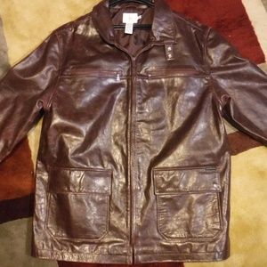 vintage calvin klein lambskin leather jacket